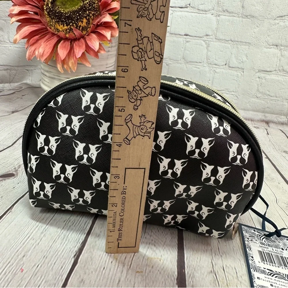 NWT dabney Lee frenchie boston terrier cosmetic bag makeup organizer